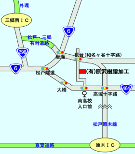 オフィスまでの地図